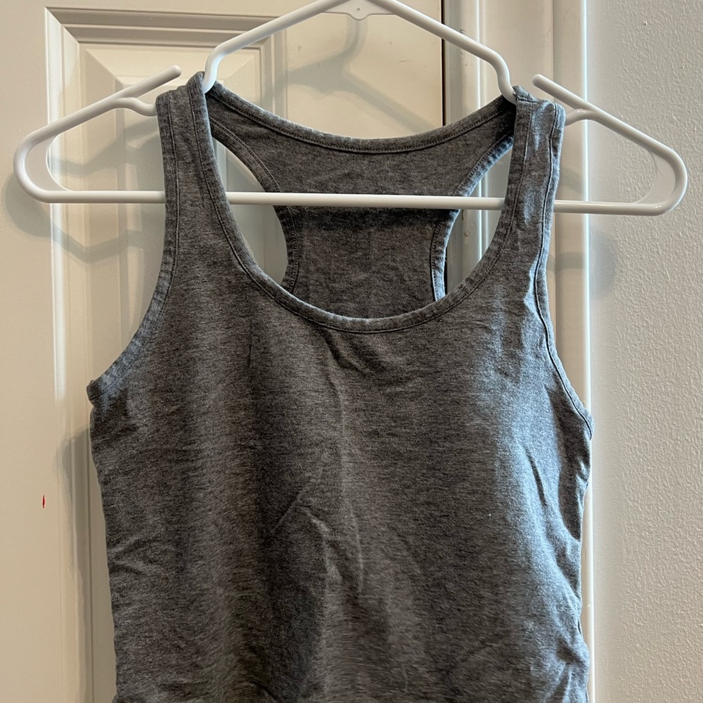 Amazon Basics razorback cotton tank top - grey, small